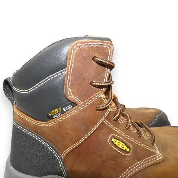 EUC Keen Utility Women’s Carbon Toe Work Boots Brown Leather Size 8 - Picture 6 of 13